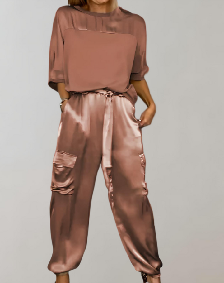Finley - Conjunto de Lounge Cargo de Seda