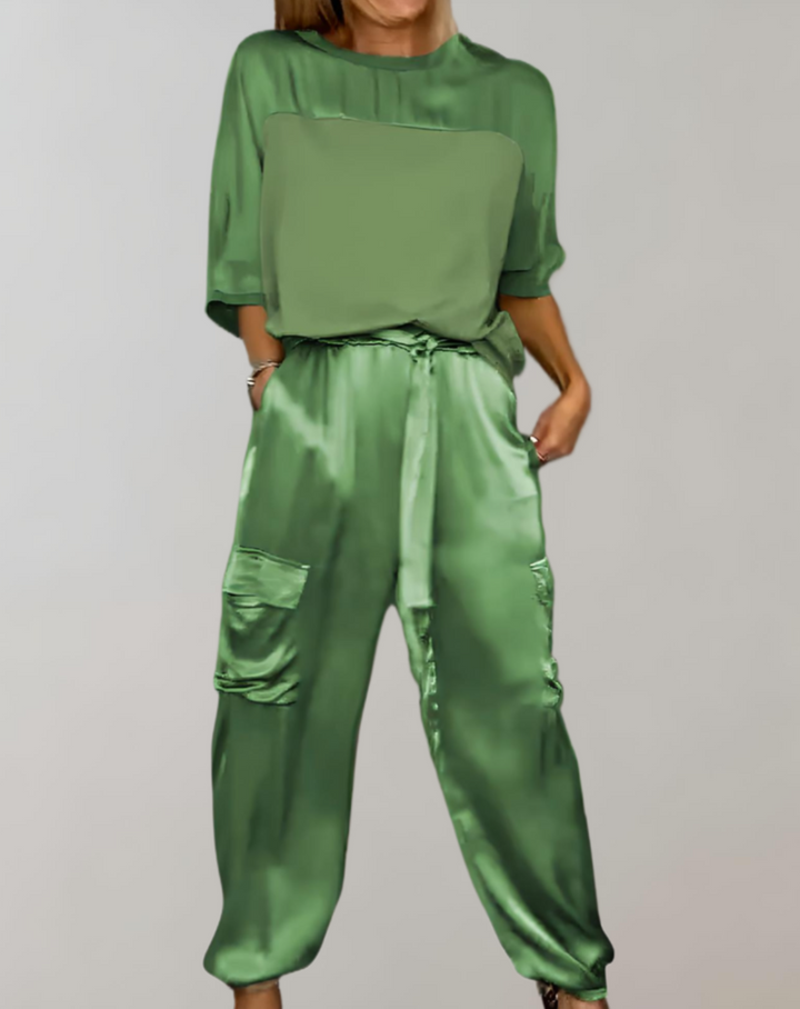 Finley - Conjunto de Lounge Cargo de Seda