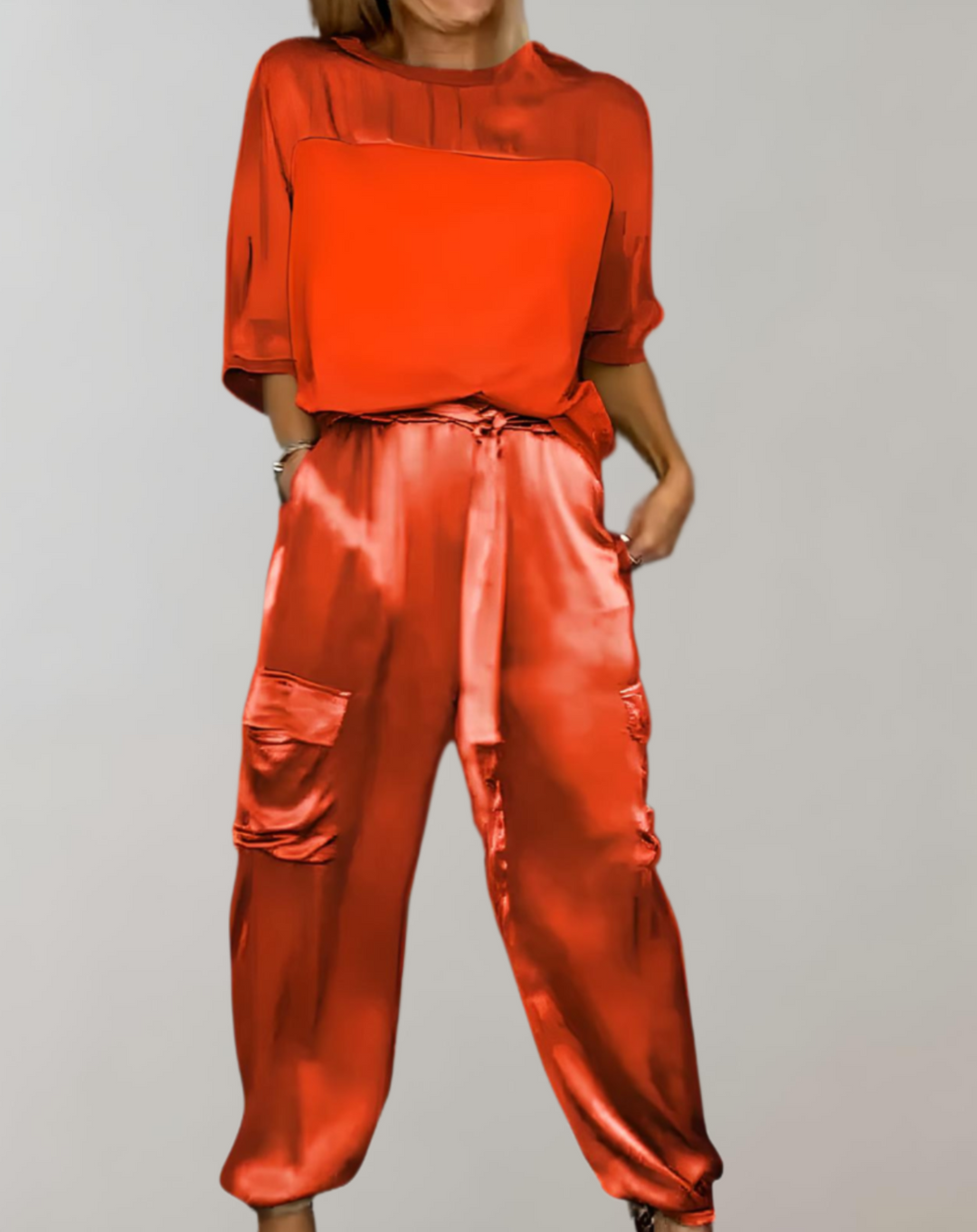 Finley - Conjunto de Lounge Cargo de Seda