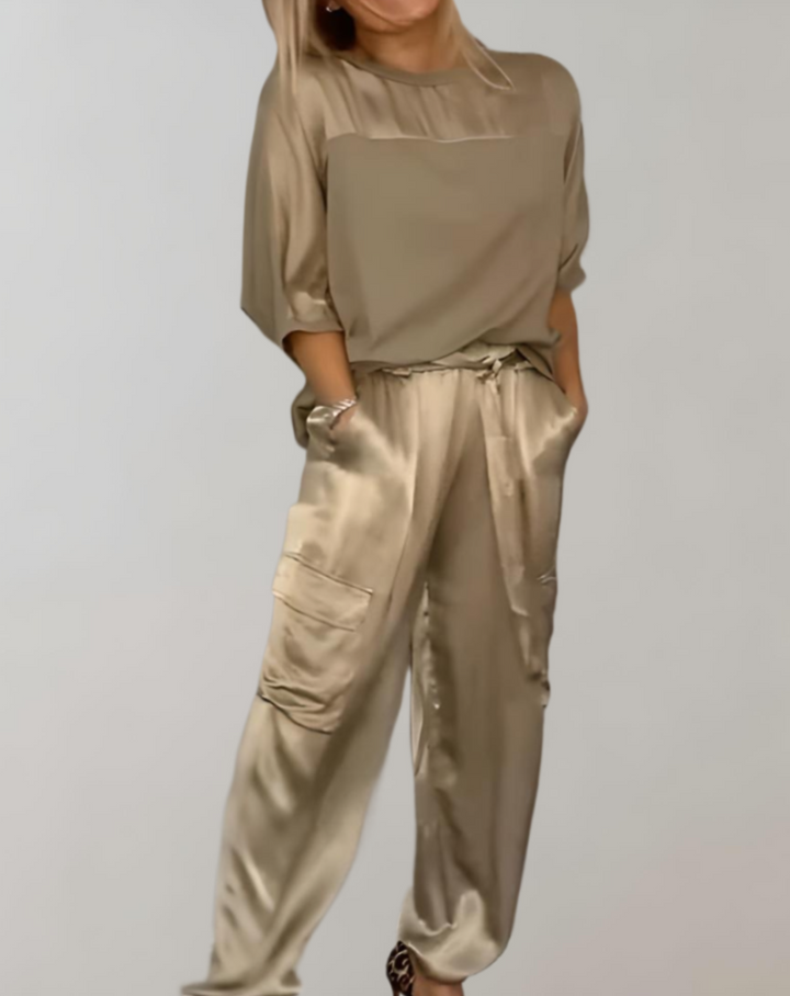 Finley - Conjunto de Lounge Cargo de Seda