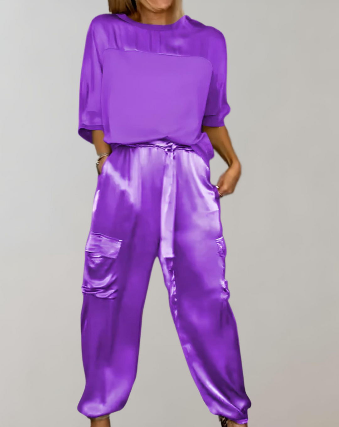 Finley - Conjunto de Lounge Cargo de Seda