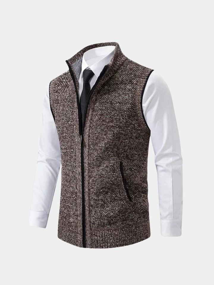 Elegant Full-Zip Sweater Vest - Dalton & Rowe