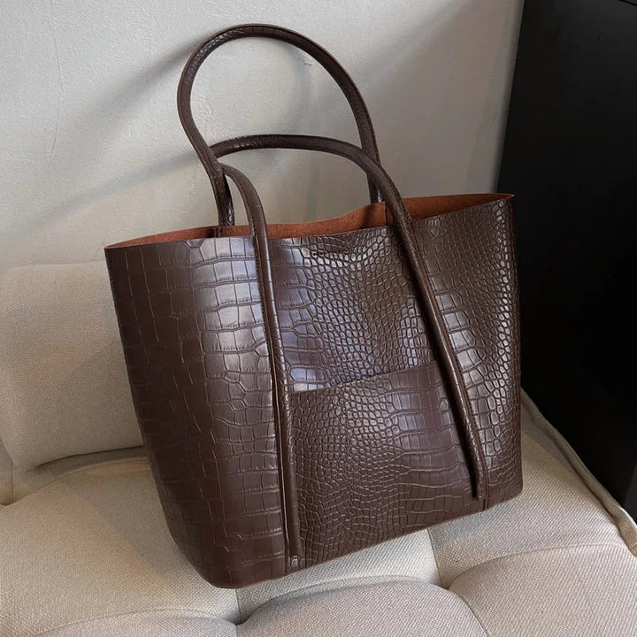 Victoire | Bolsa Tote Efecto Cocodrilo Elegancia Estructurada