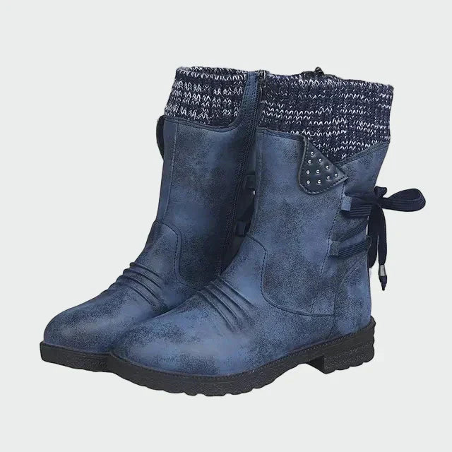 Maëlle | Botines de Invierno de Tricot y Ante