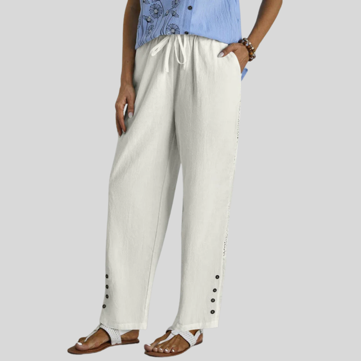 Shania - Pantalones Holgados con Botones