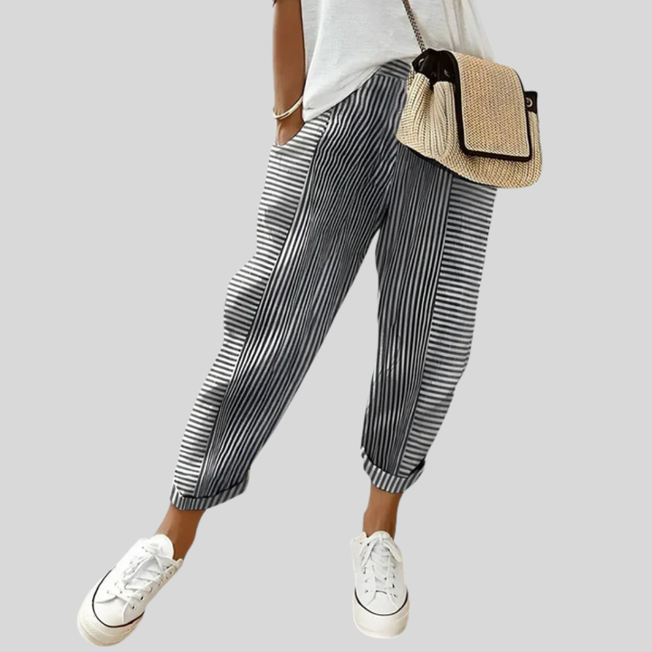 Inès | Pantalón Jogger Rayado Moderno