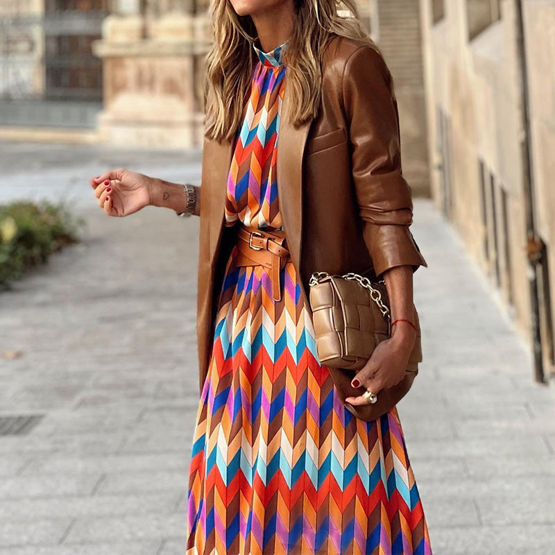 Cassandra | Vestido Midi Gráfico