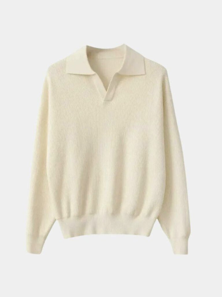 Essential V-Neck Polo Sweater - Dalton & Rowe