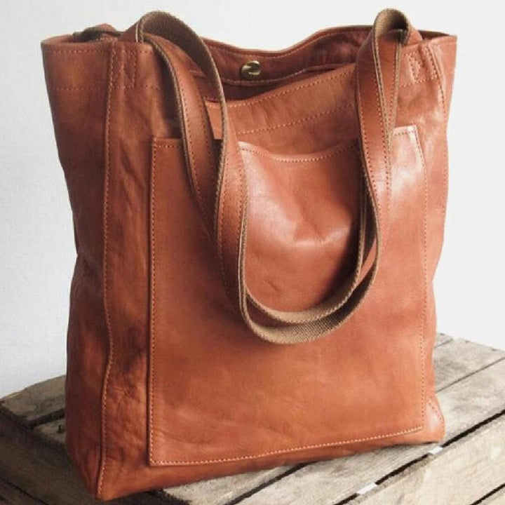 Charlotte | Bolsa Tote de Cuero Vintage Auténtico