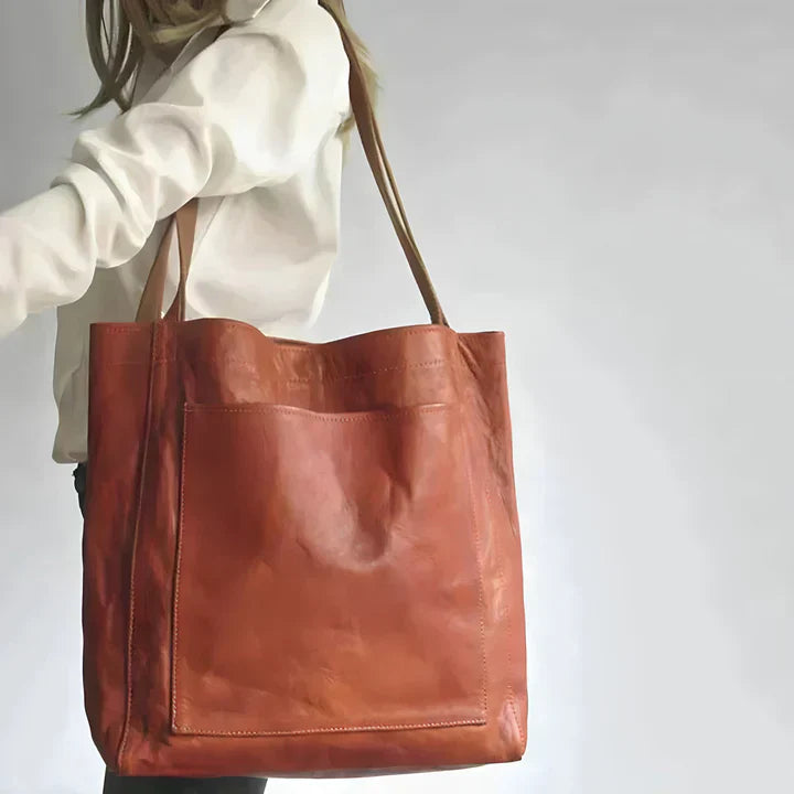 Charlotte | Bolsa Tote de Cuero Vintage Auténtico