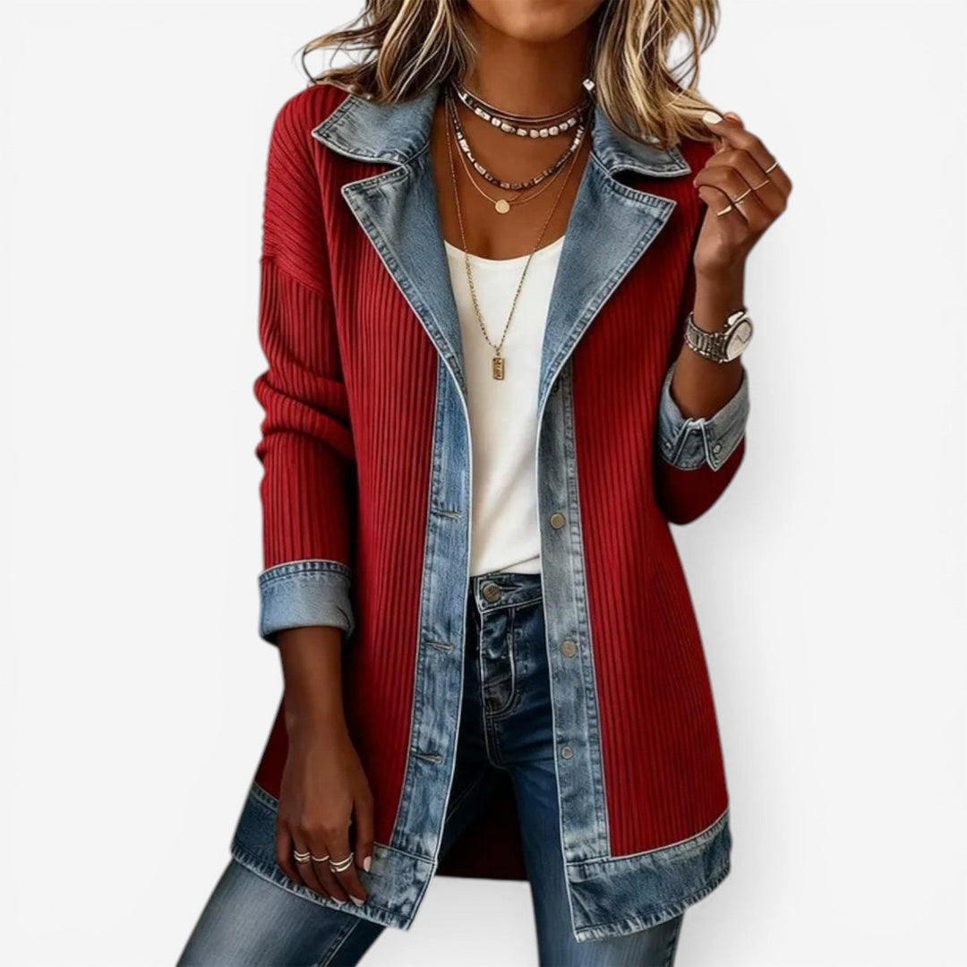 Tirexa - Chaqueta Moderna Efecto Superpuesto