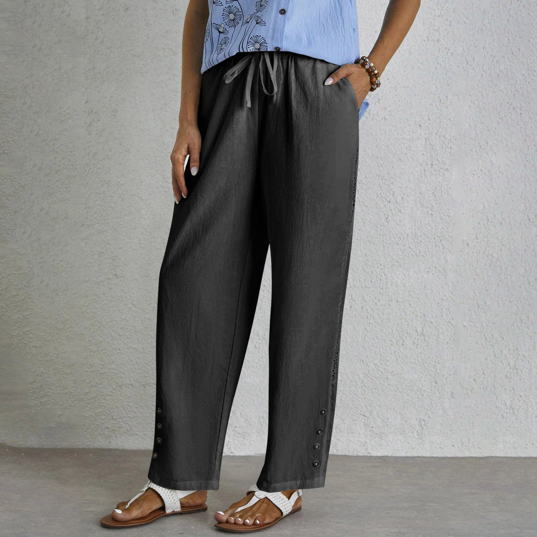 Shania - Pantalones Holgados con Botones