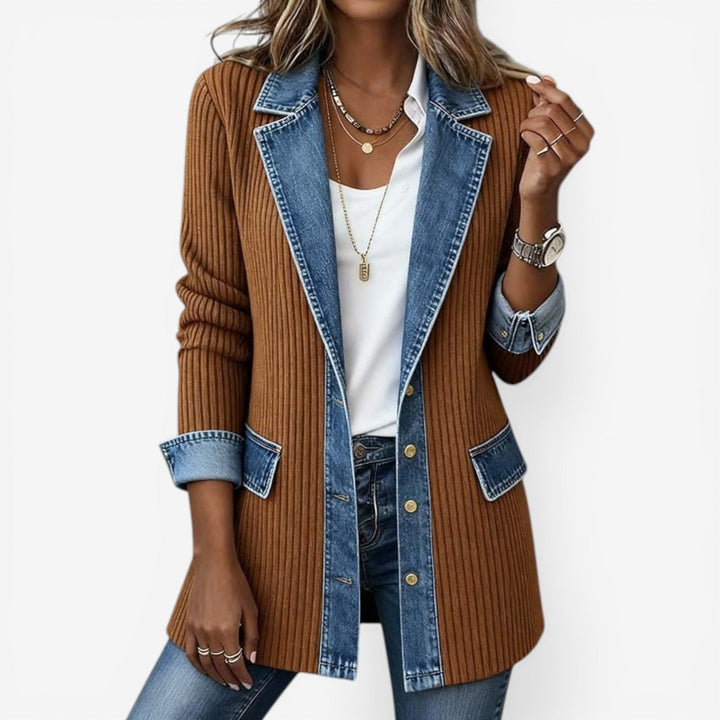 Tirexa - Chaqueta Moderna Efecto Superpuesto
