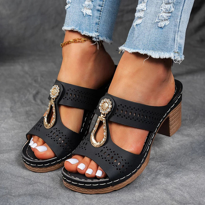 Évelyne | Sandalias Ortopédicas con Tacones Abertos