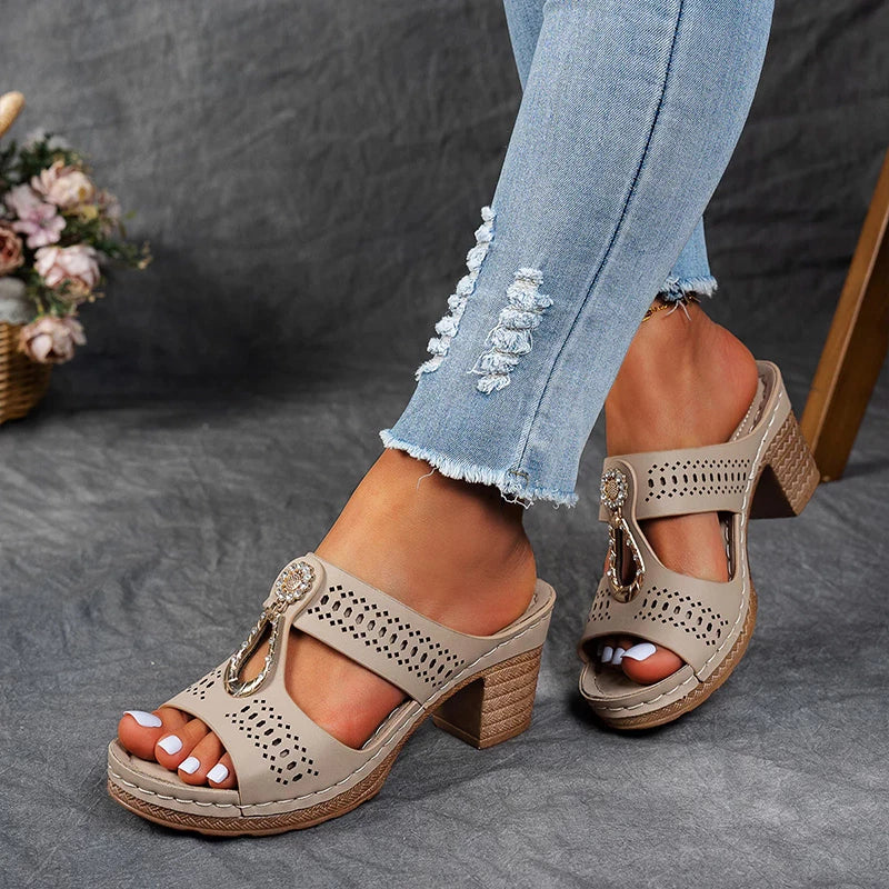 Évelyne | Sandalias Ortopédicas con Tacones Abertos