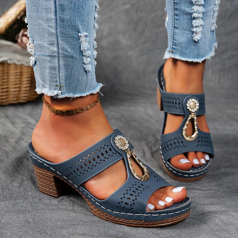 Évelyne | Sandalias Ortopédicas con Tacones Abertos