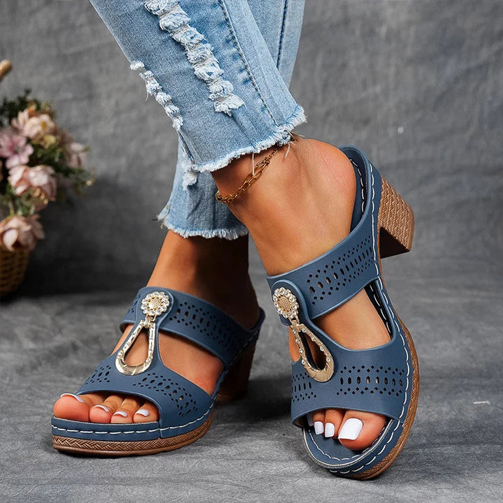 Évelyne | Sandalias Ortopédicas con Tacones Abertos