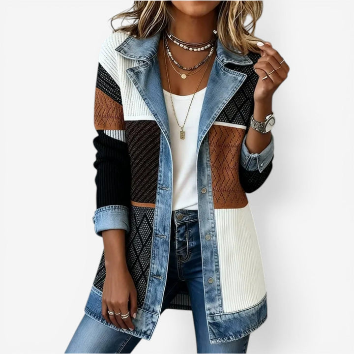 Tirexa - Chaqueta Moderna Efecto Superpuesto