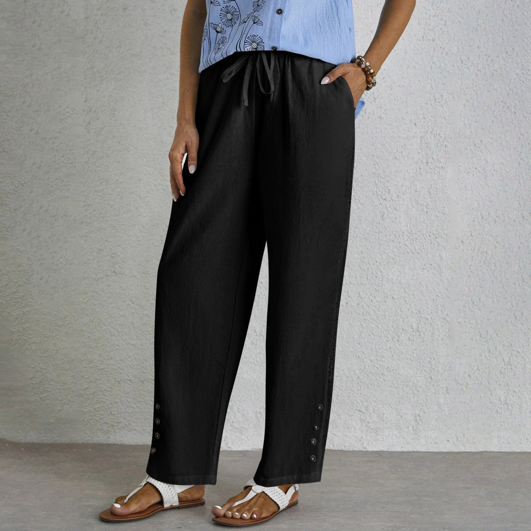 Shania - Pantalones Holgados con Botones