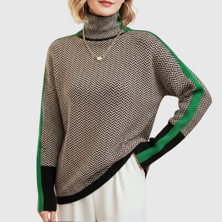 Bérénice | Suéter de Cuello Alto Gráfico