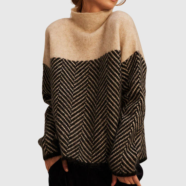 Brigitte | Jersey de Cuello Alto Gráfico