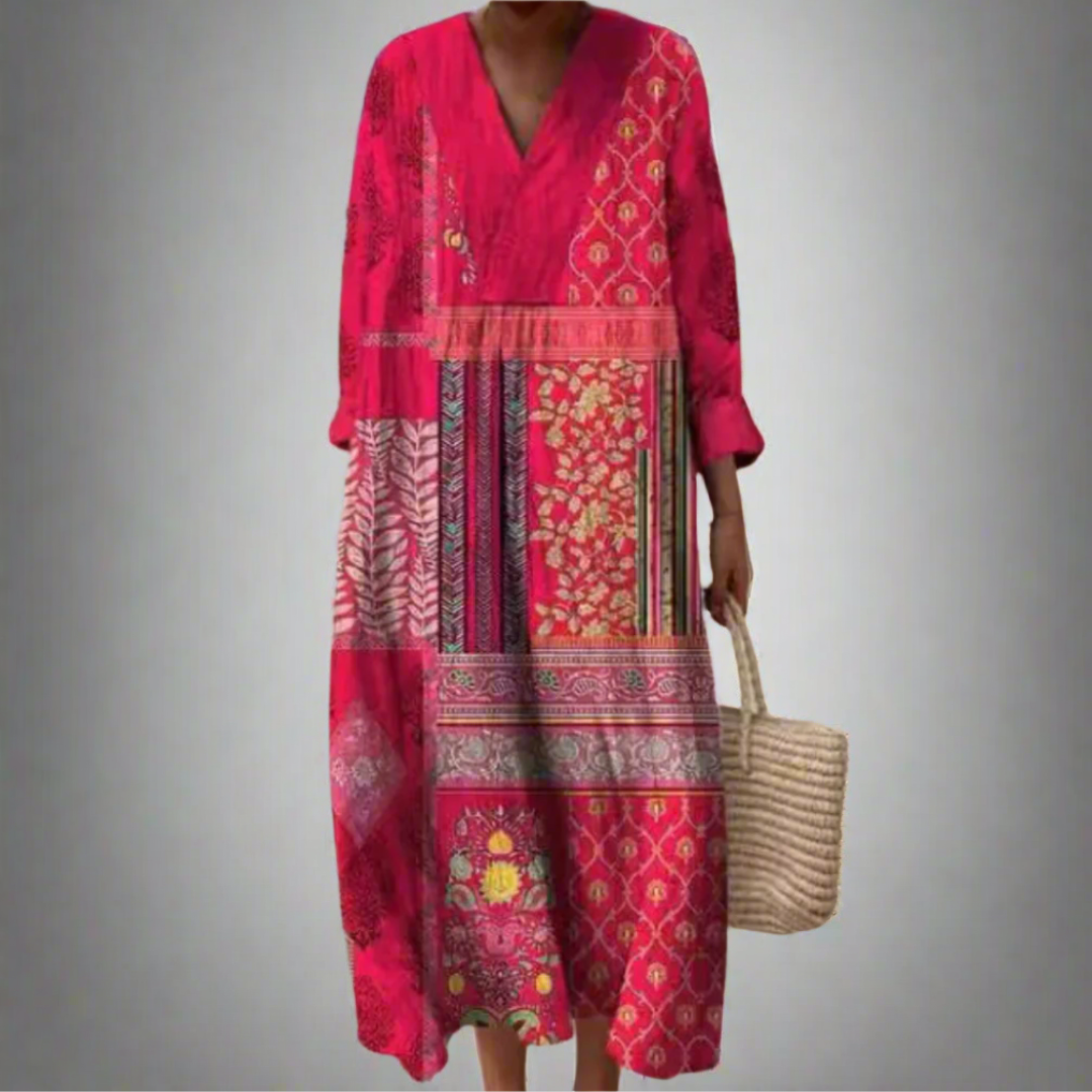 Évélina | Vestido Bohemio Patchwork
