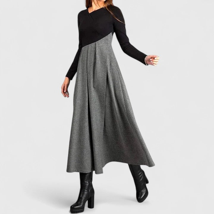 Madeleine | Vestido Maxi Bicolor Elegante