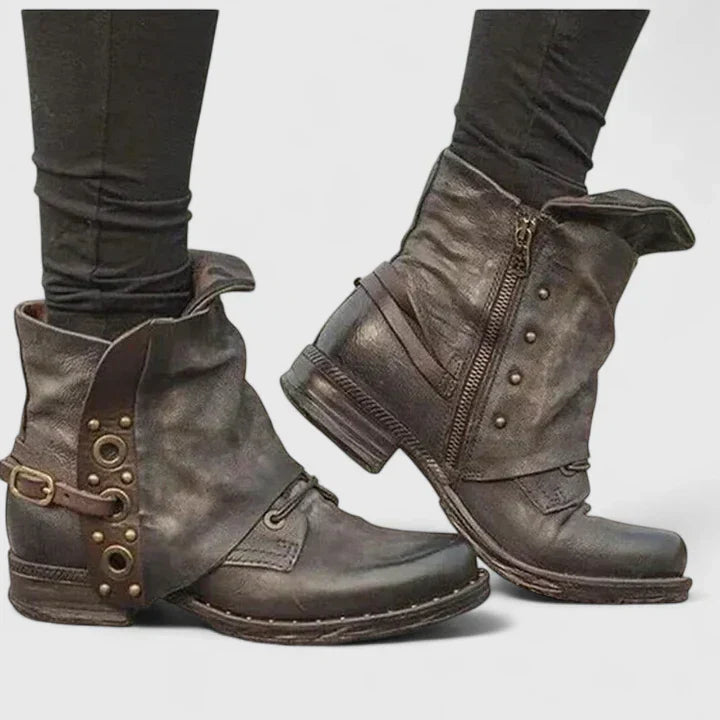 Éléna | Botines Vintage Con Remaches