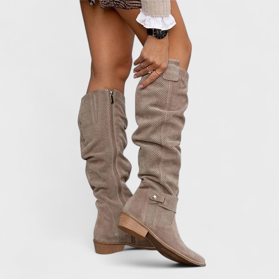 Sophie | Botas Altas de Ante Elegantes