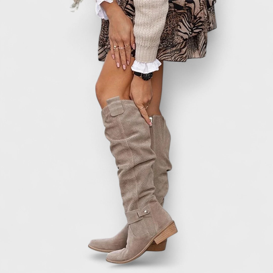 Sophie | Botas Altas de Ante Elegantes