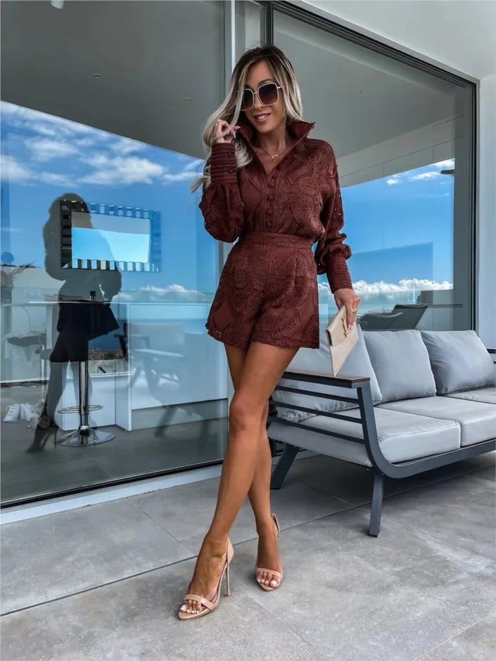 Lesley - Conjunto de Encaje Elegante