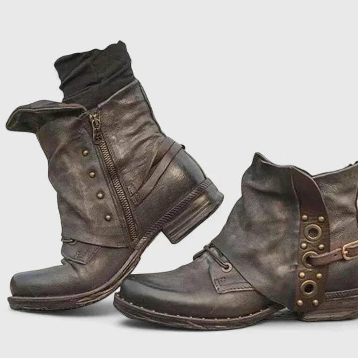 Éléna | Botines Vintage Con Remaches