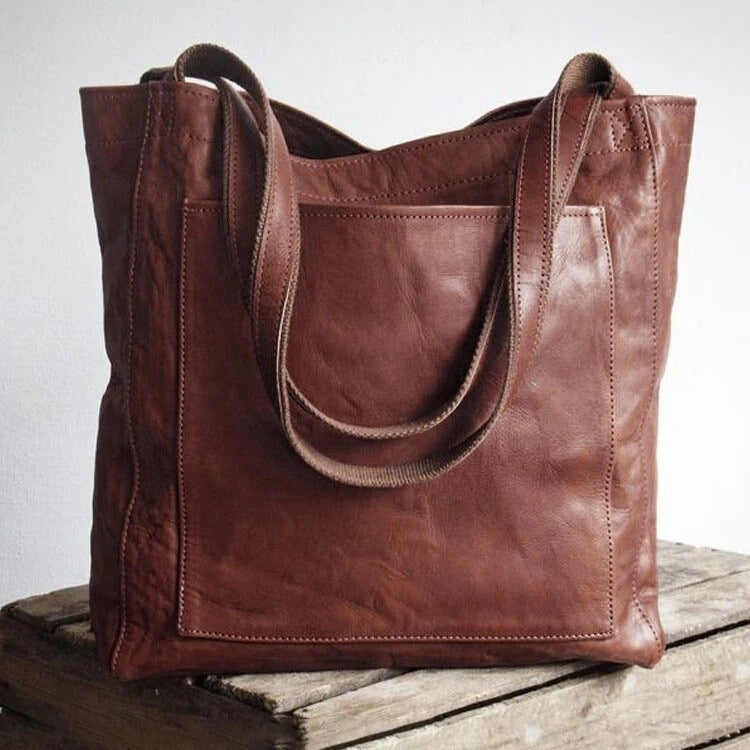 Charlotte | Bolsa Tote de Cuero Vintage Auténtico