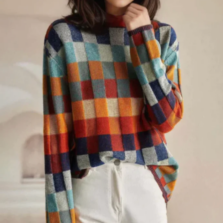 Mathilde | Suéter de Cuadros Tendencia