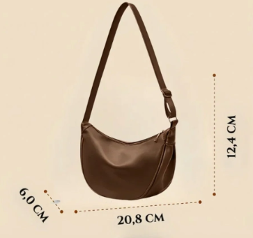 Léa | Bolsa Bandolera Media Luna Minimalista