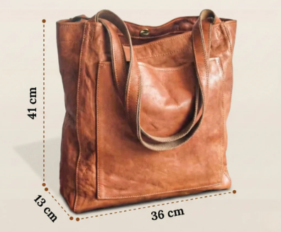 Charlotte | Bolsa Tote de Cuero Vintage Auténtico