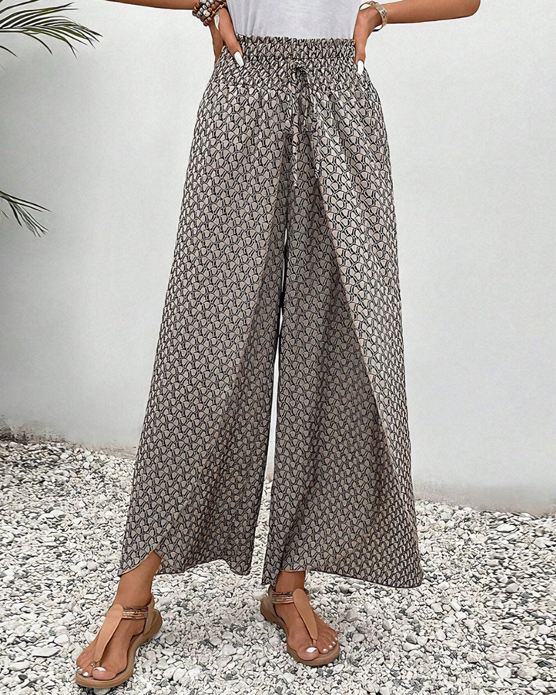 Gabrielle | Pantalón Palazzo Impreso Elegante