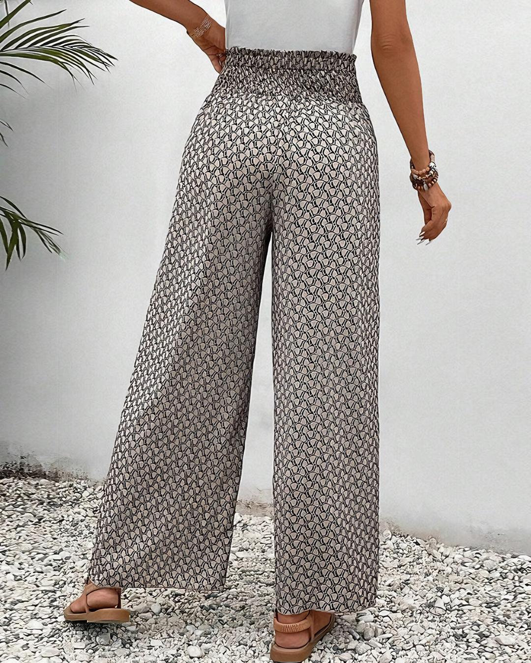Gabrielle | Pantalón Palazzo Impreso Elegante