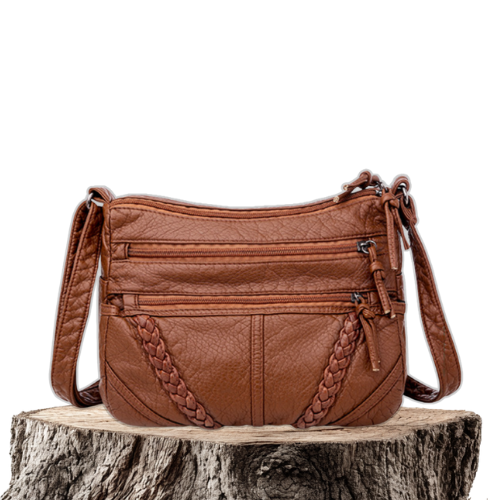 Océane | Bolso de Bandolera Trenzado Multi-Zips