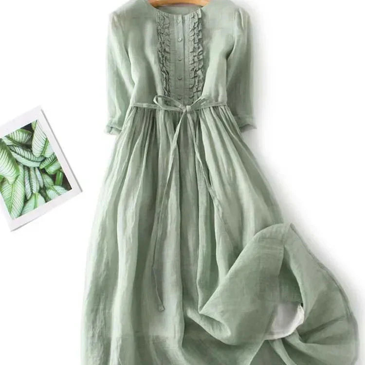 Auréline | Vestido Bohemio Natural