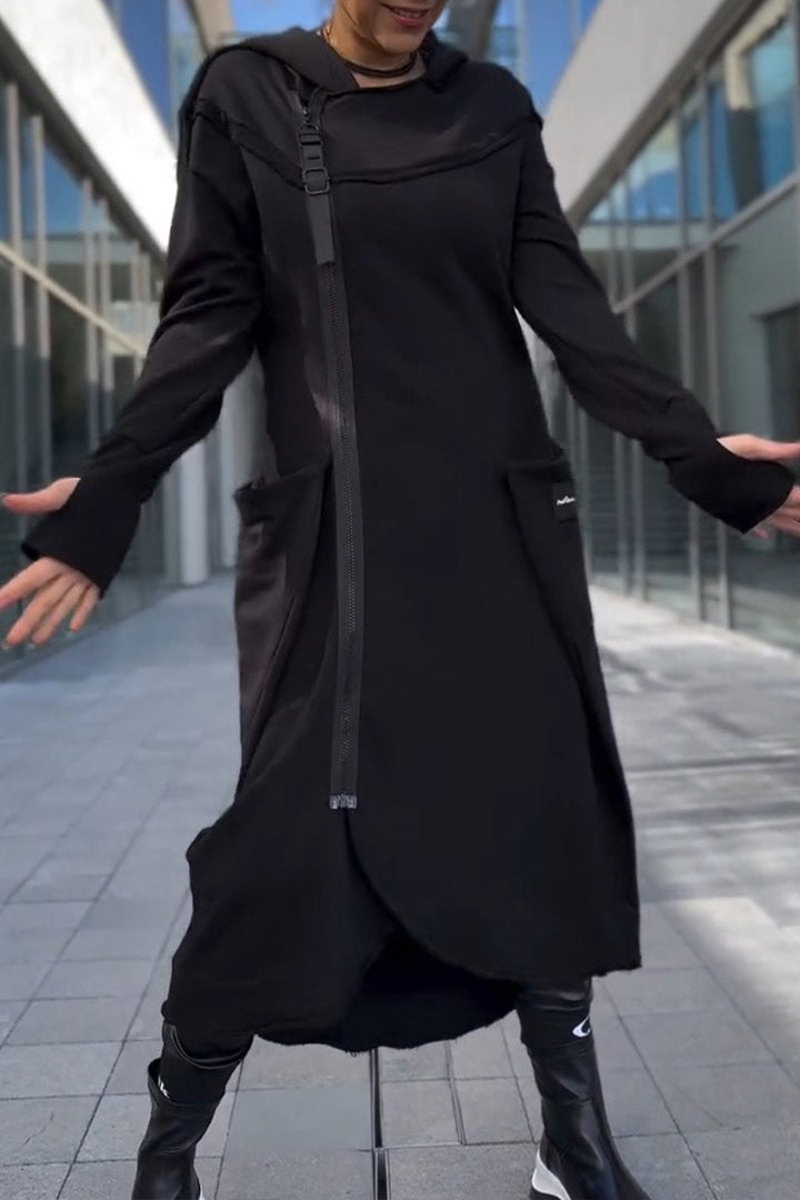 Hildegard - Vestido con Capucha Casual
