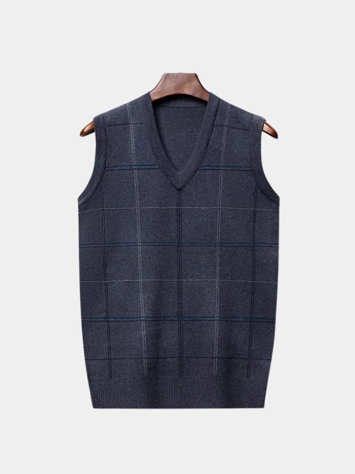 Academic Checkered Knit Vest - Dalton & Rowe