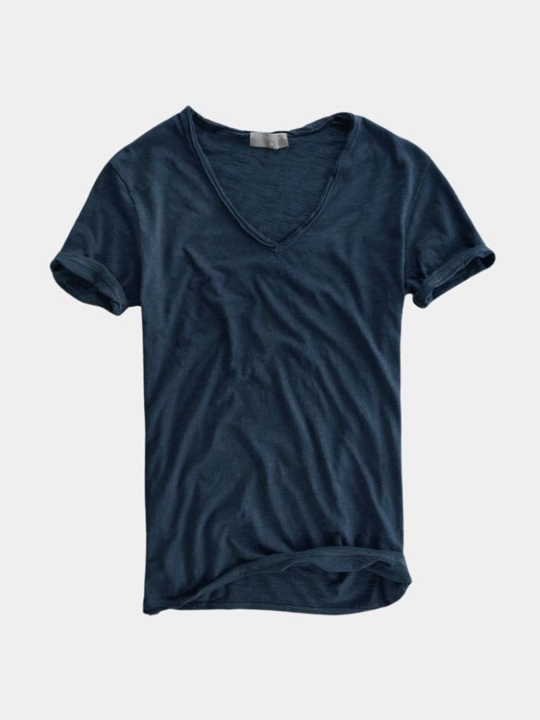 Albo Classic Linen V Neck T-Shirt - Dalton & Rowe
