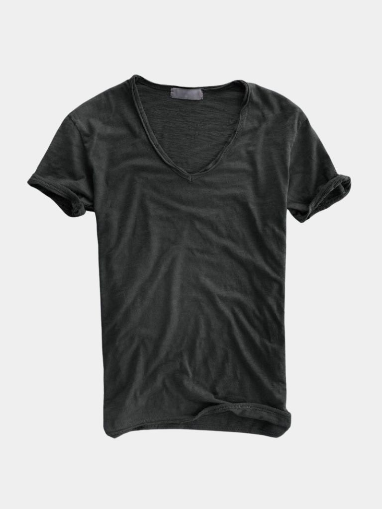 Albo Classic Linen V Neck T-Shirt - Dalton & Rowe