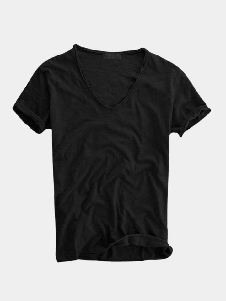 Albo Classic Linen V Neck T-Shirt - Dalton & Rowe