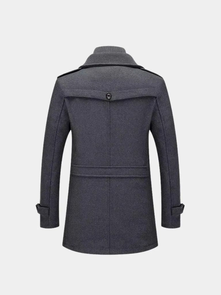 Aristocratic Black Wool Overcoat - Dalton & Rowe