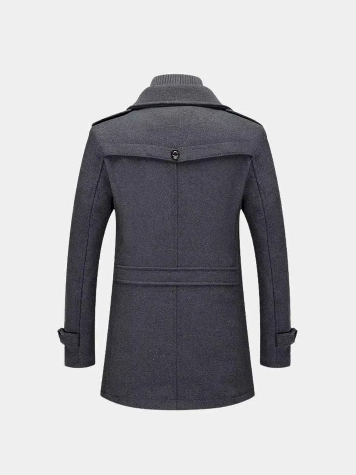 Aristocratic Black Wool Overcoat - Dalton & Rowe