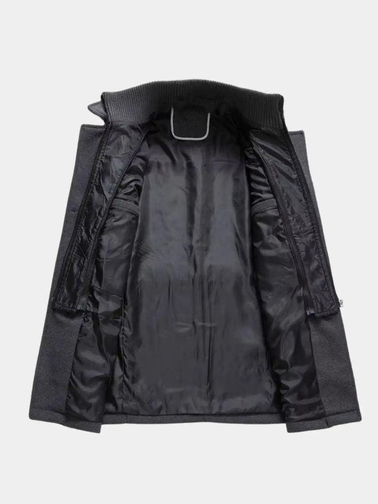 Aristocratic Black Wool Overcoat - Dalton & Rowe