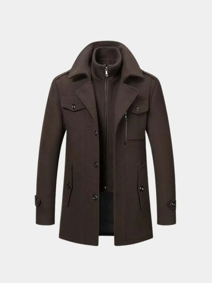 Aristocratic Black Wool Overcoat - Dalton & Rowe