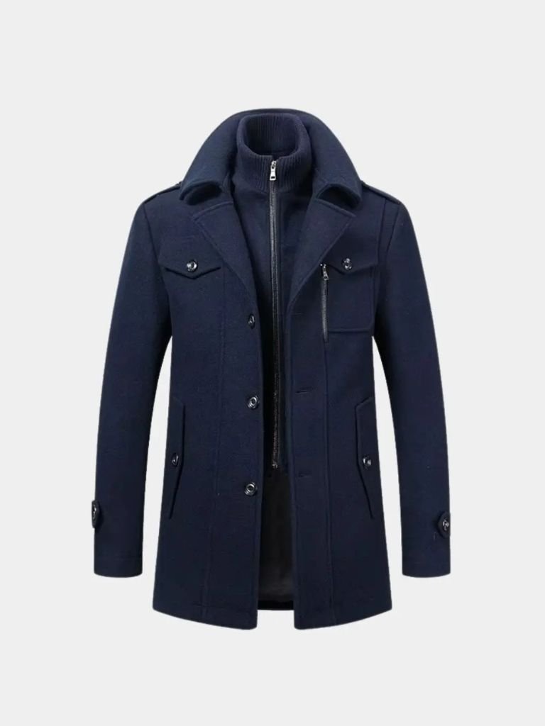 Aristocratic Black Wool Overcoat - Dalton & Rowe